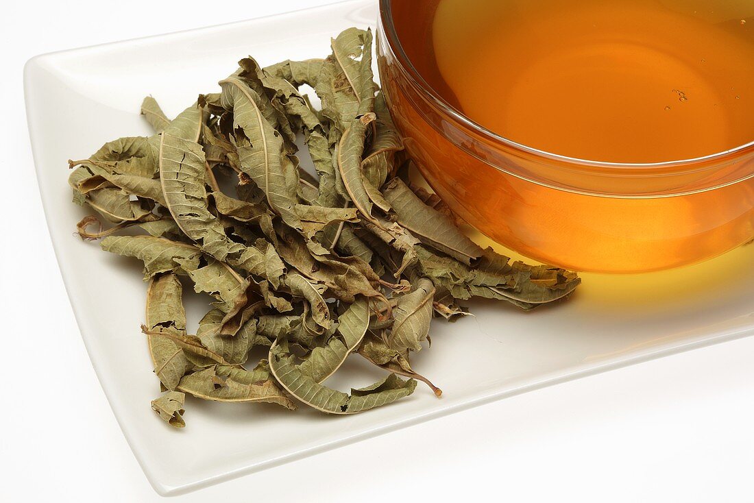 Vervain tea with dried leaves