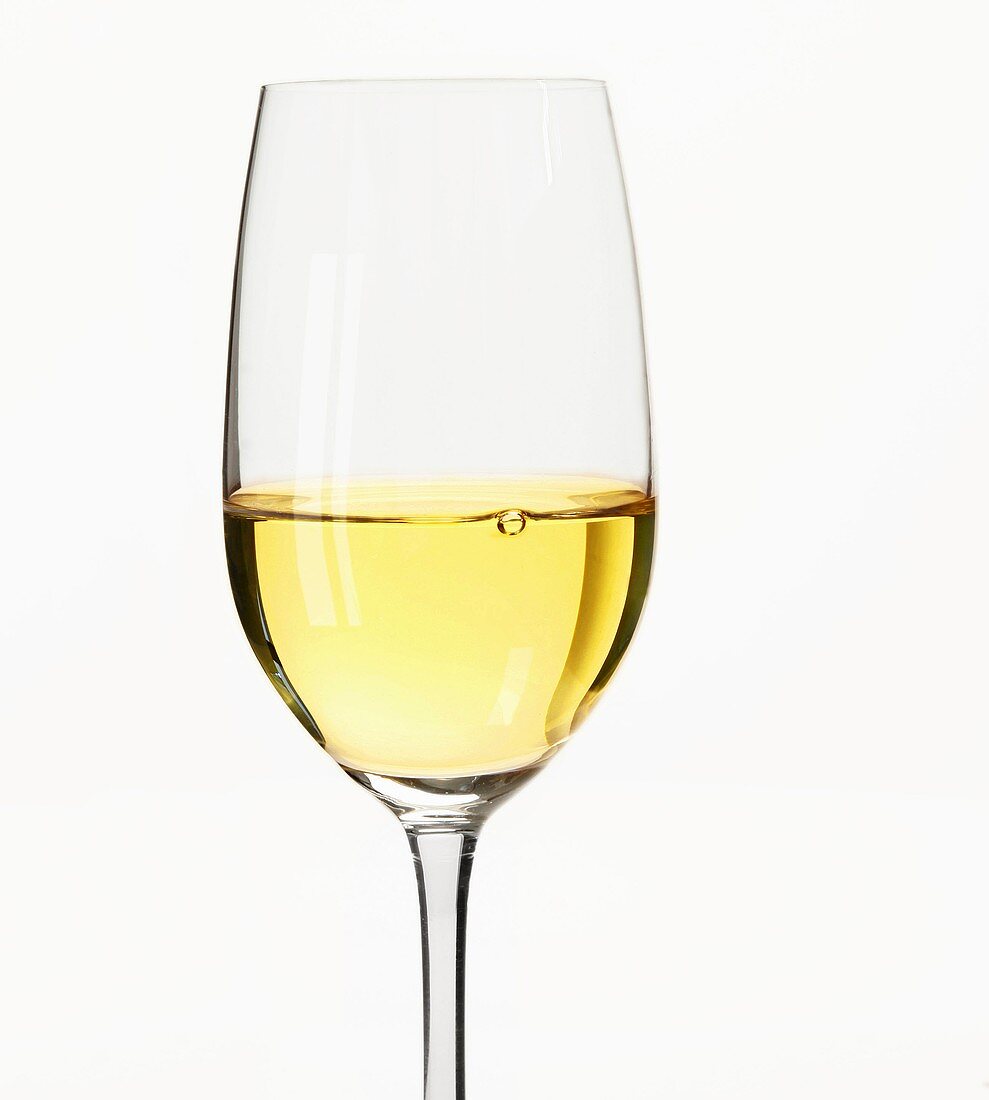 A glass of white wine