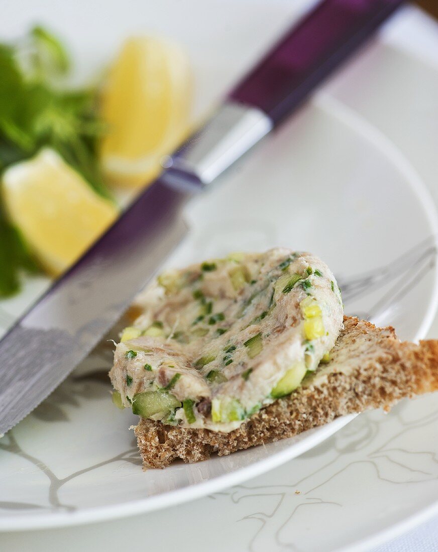 Kipper paste on bread (UK)