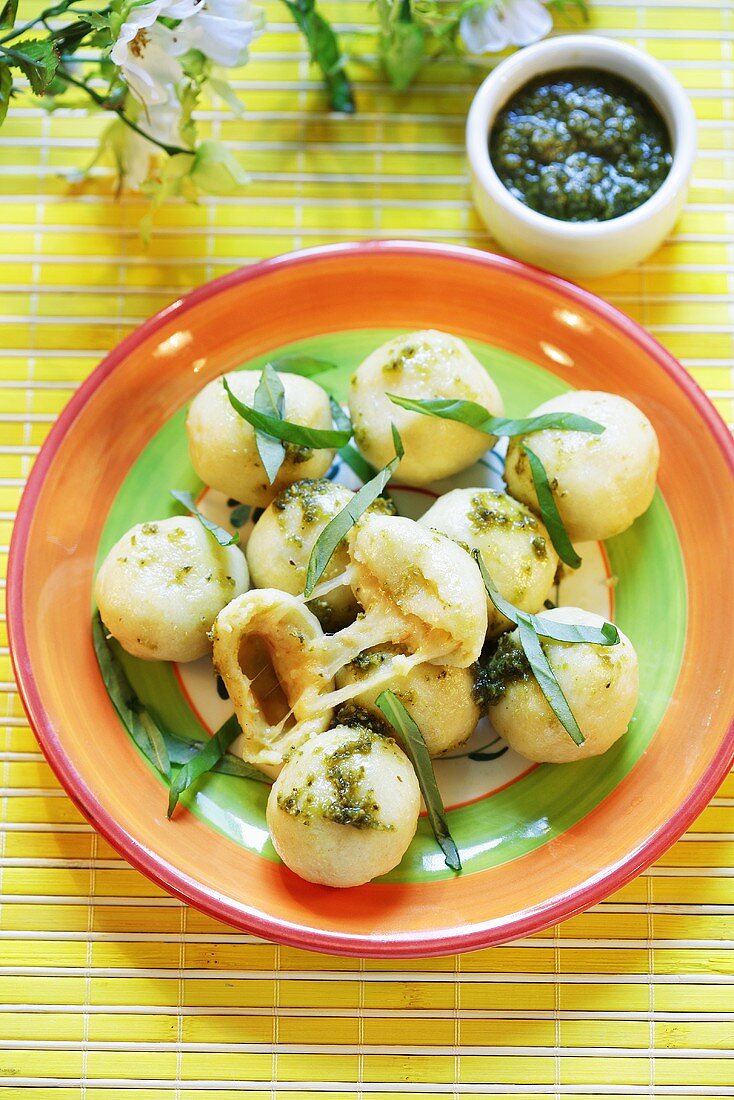 Dumplings with cheese filling