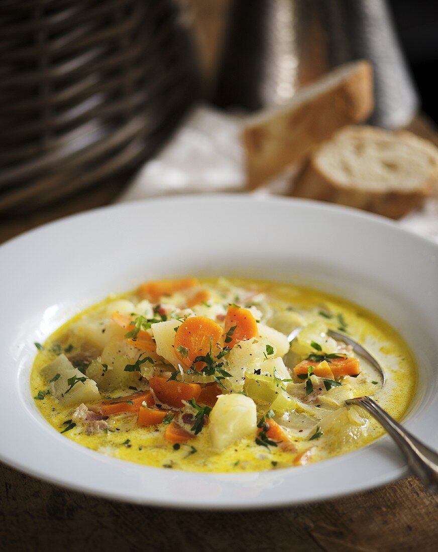 Kartoffelsuppe mit Möhren