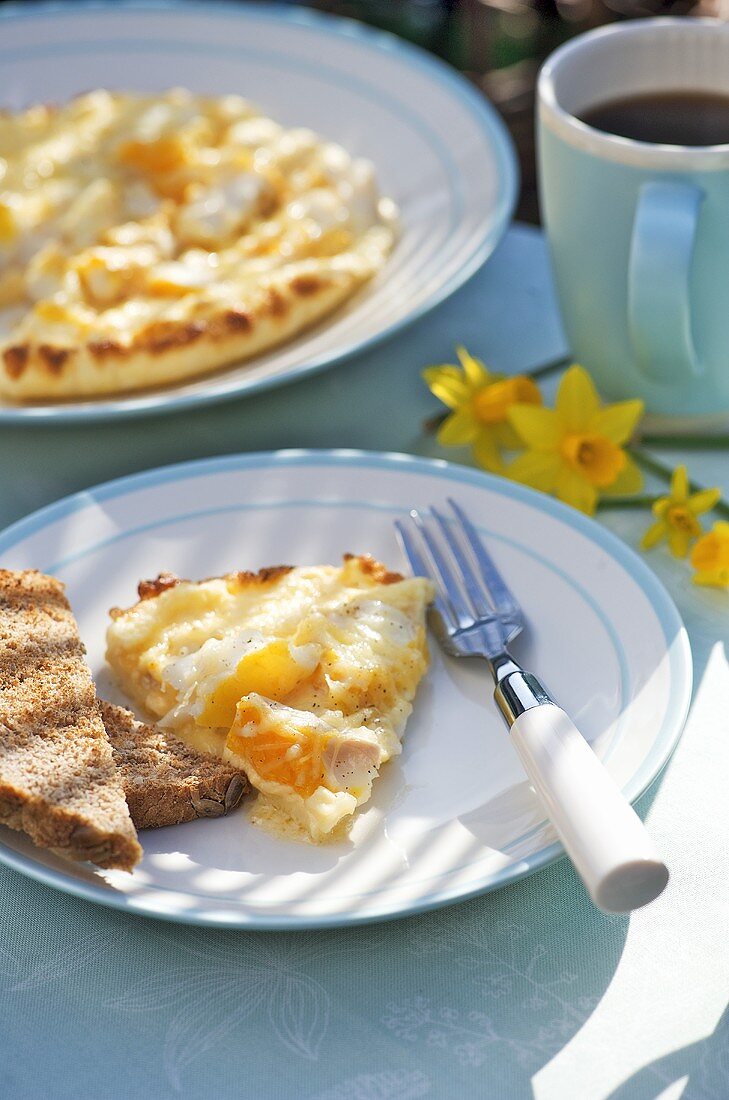 Omelett mit Schellfisch und Greyerzerkäse