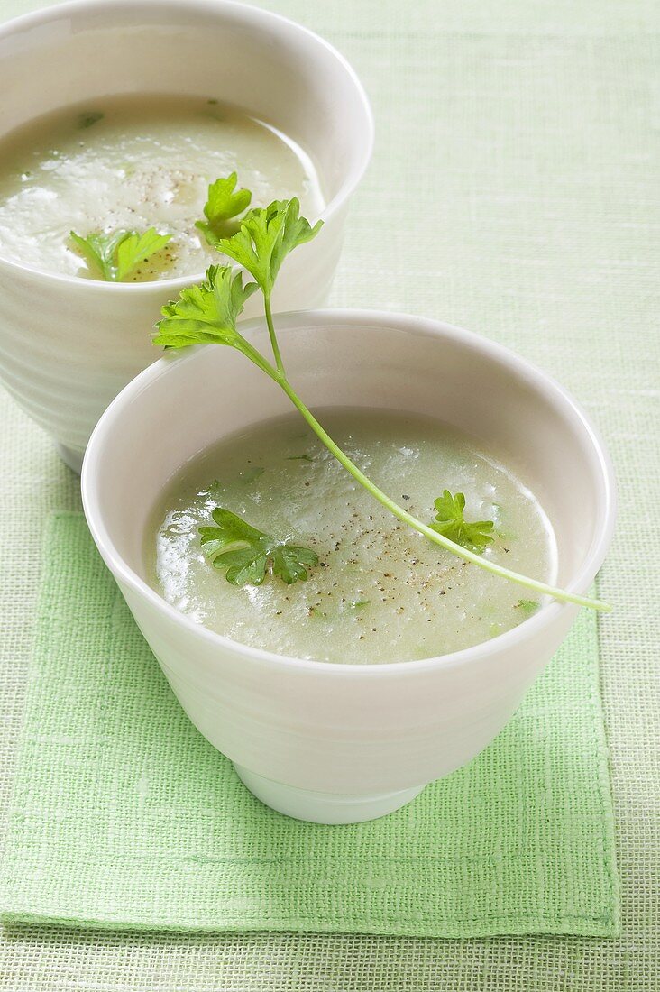 Cream of kohlrabi soup