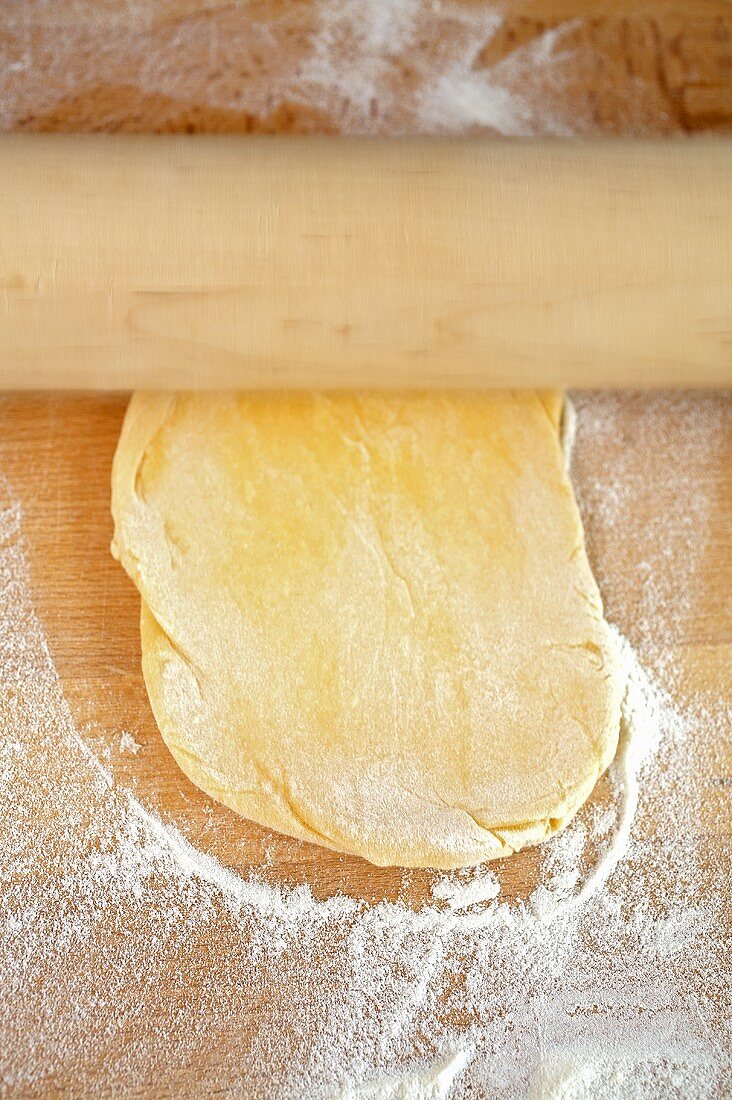 Rolling out pasta dough