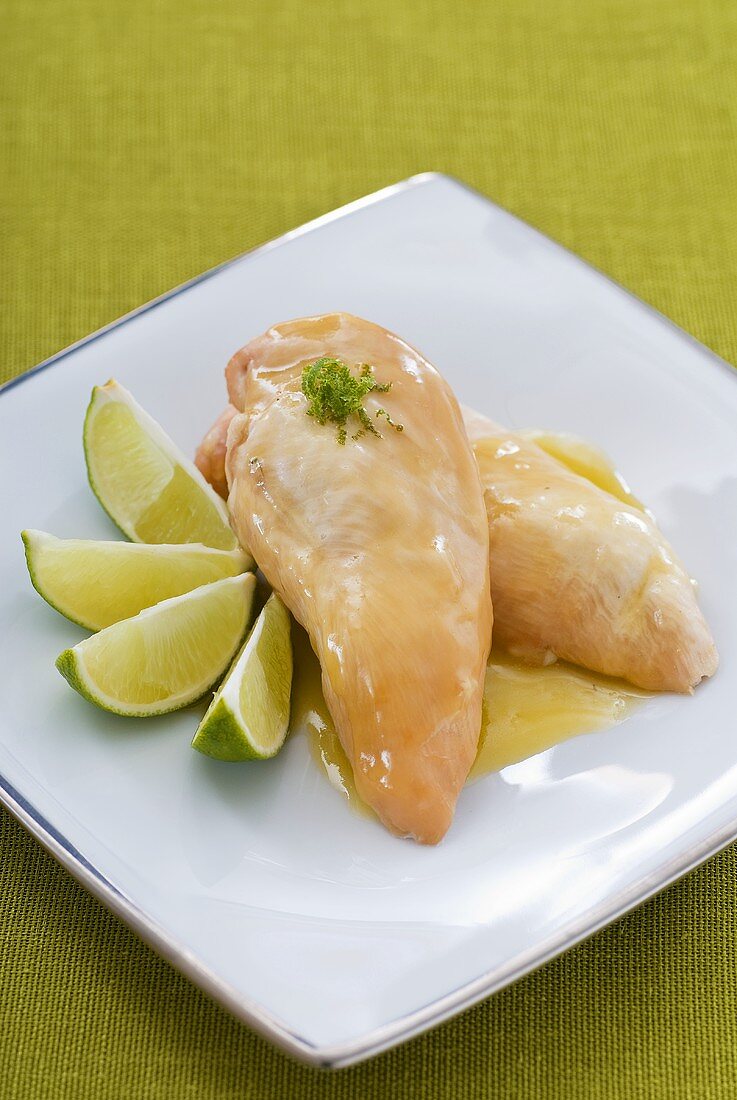 Chicken breasts with lime sauce