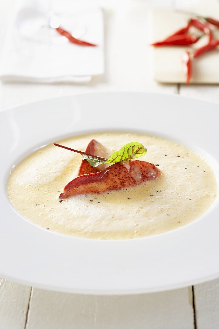 Cream of lobster soup