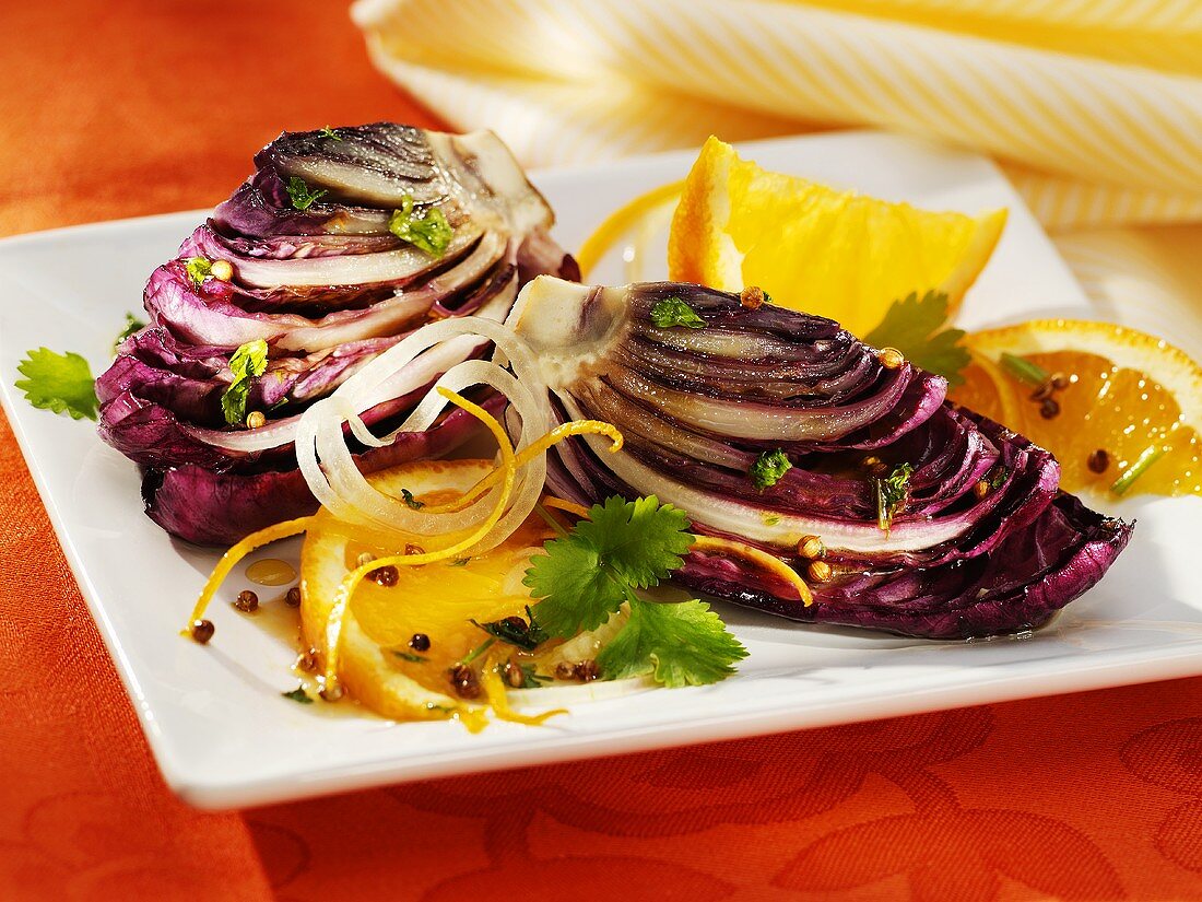 Gebratener Radicchio mit Orangen