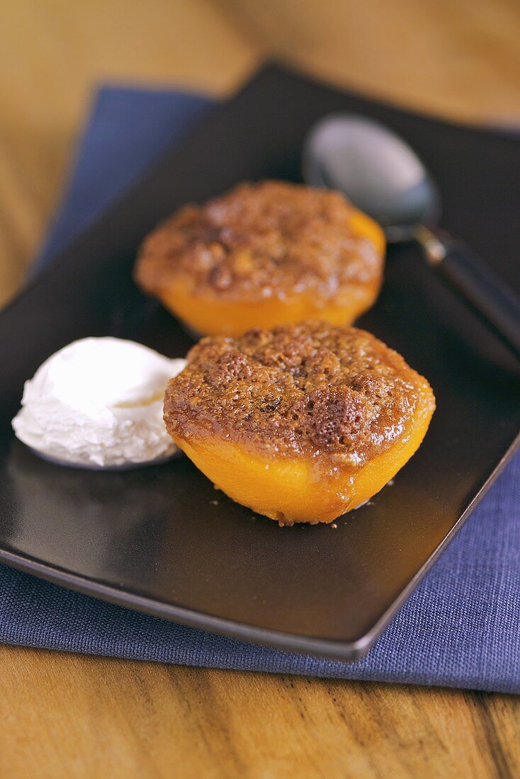 Baked peach with Amaretto