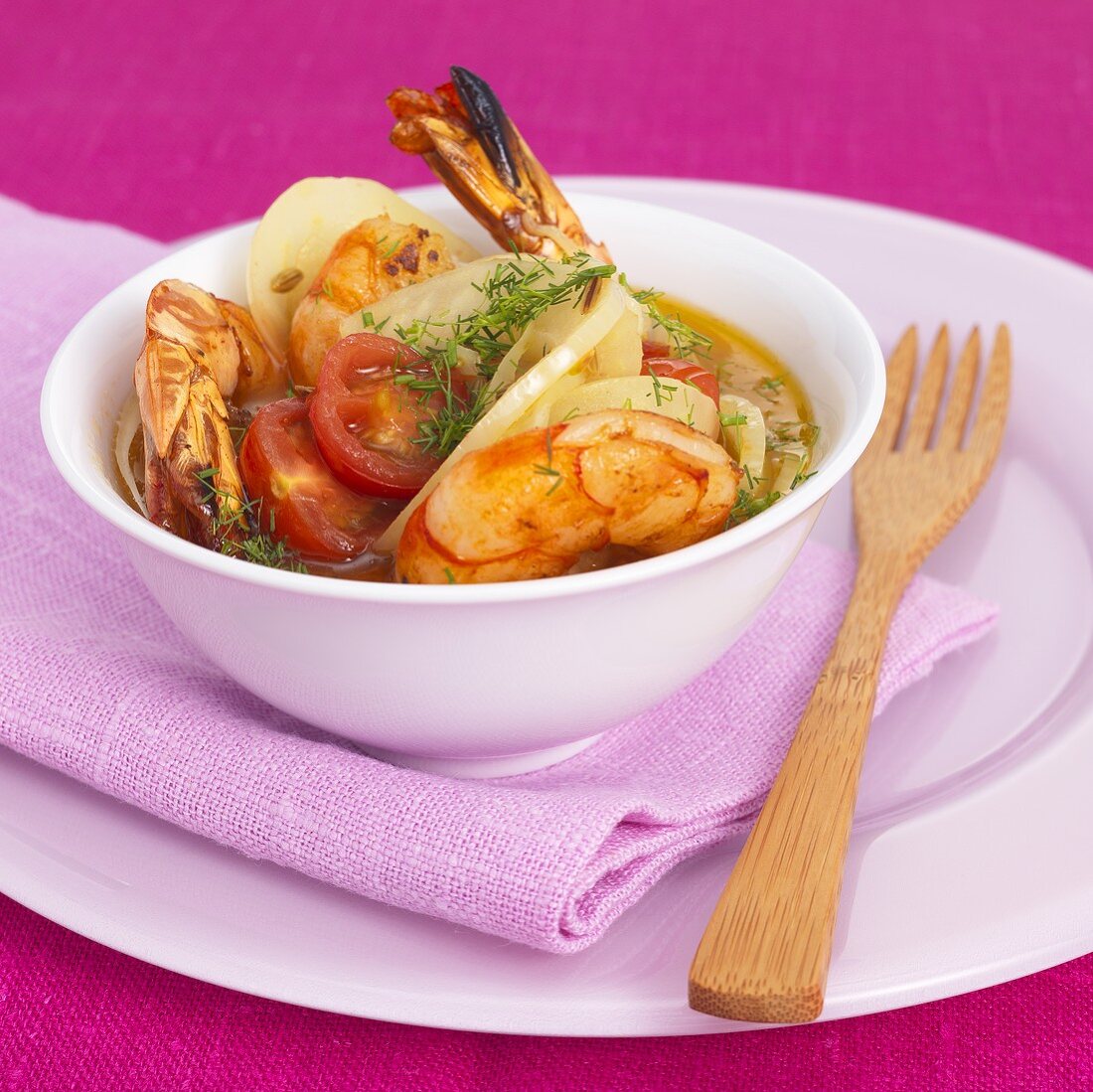 Prawns with fennel and pastis