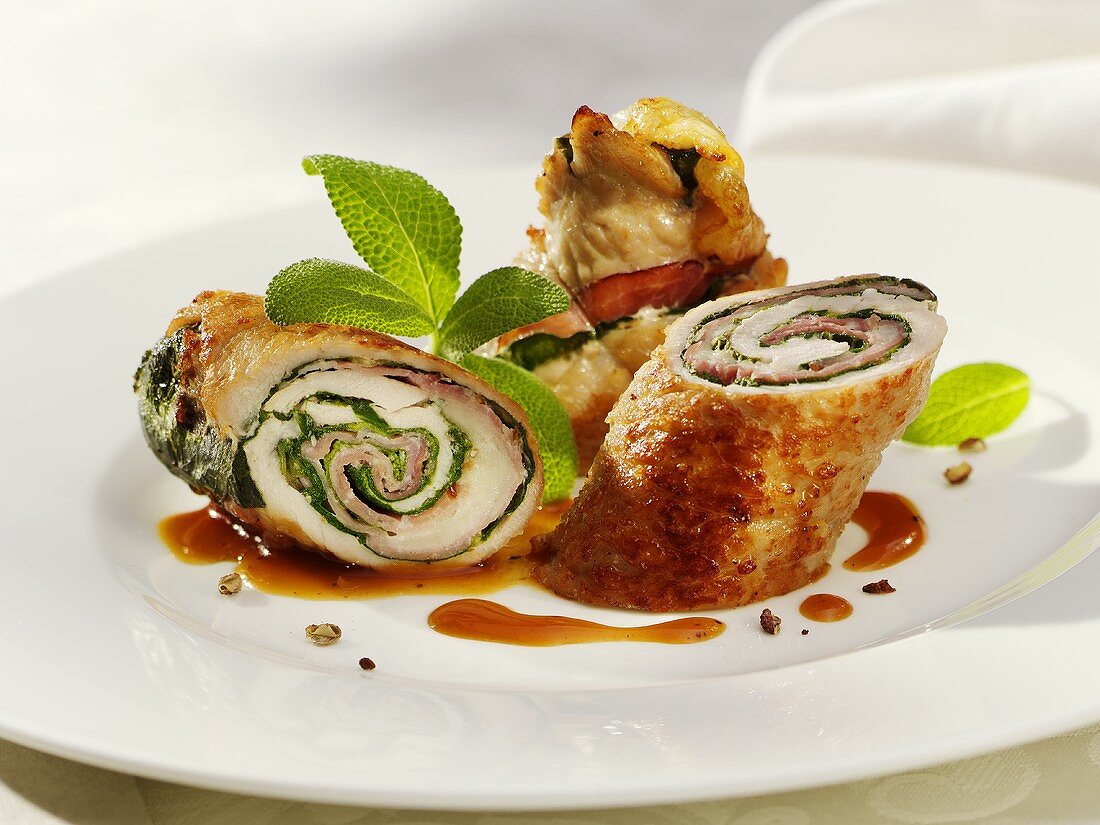Pork roulades with sage