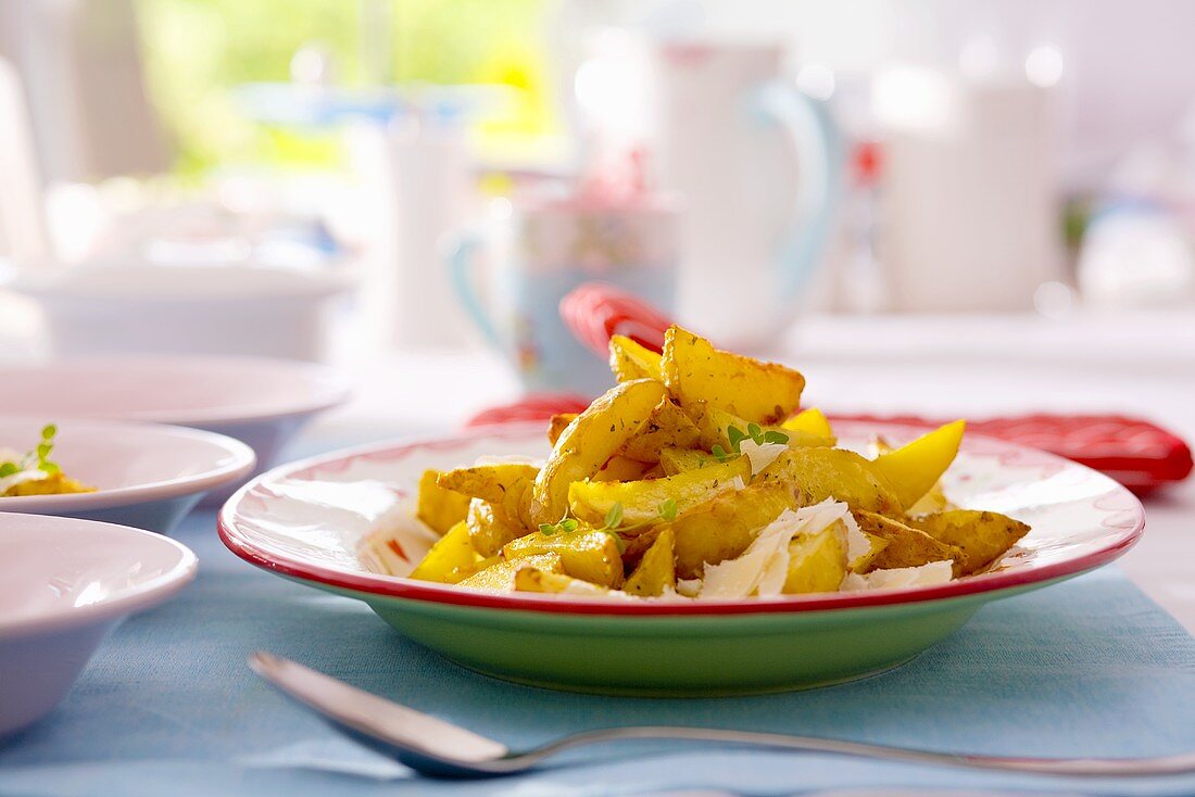 Potato wedges with Parmesan