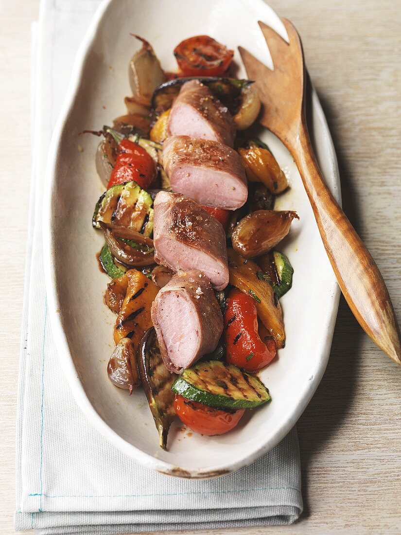 Lamb fillet with grilled vegetables