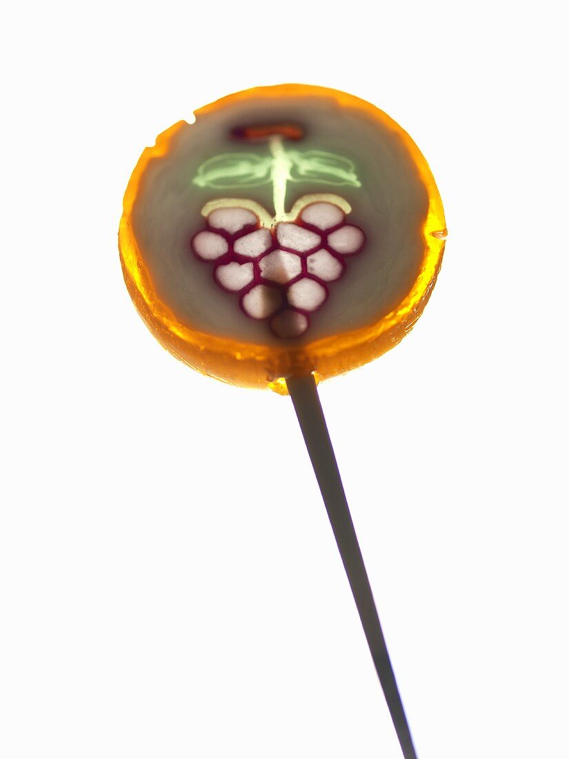 A wine lollipop