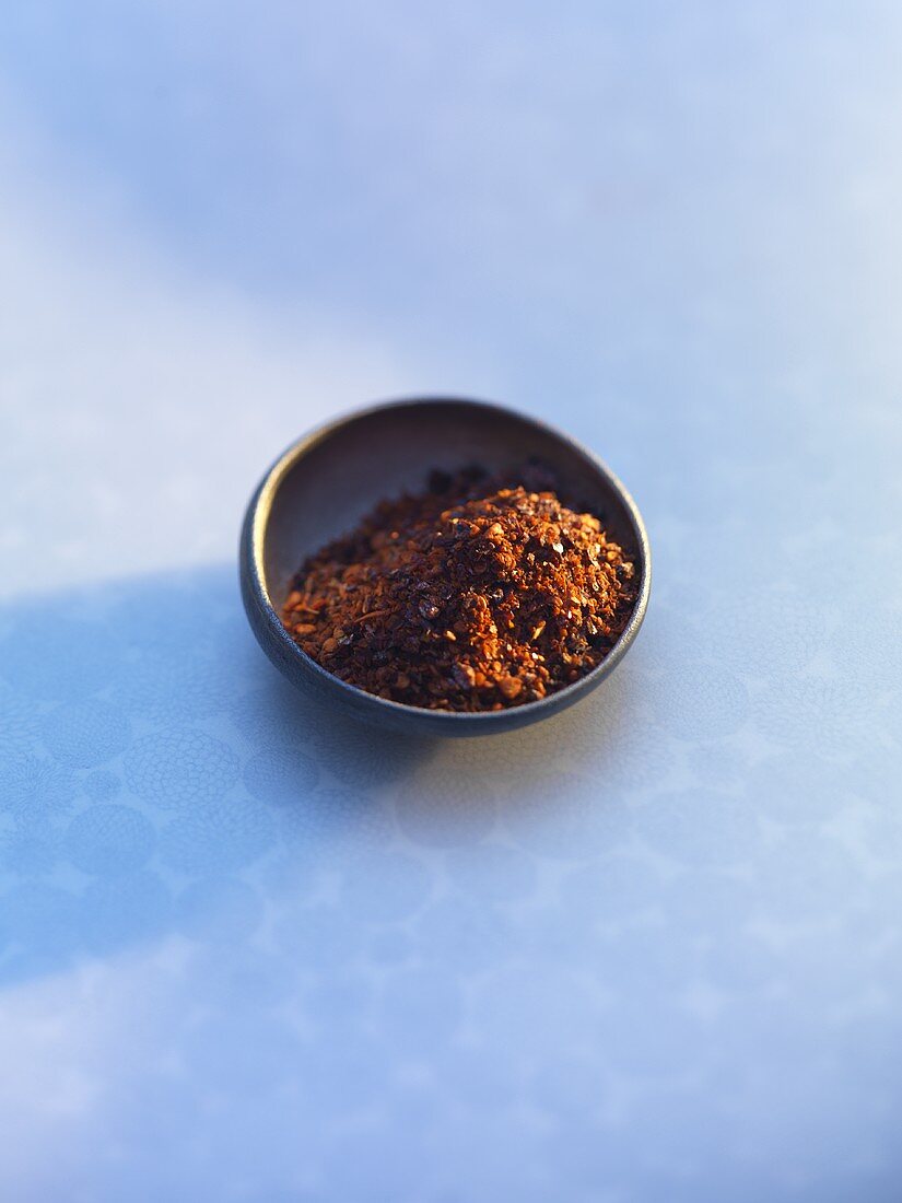 Spice mixture in a small dish