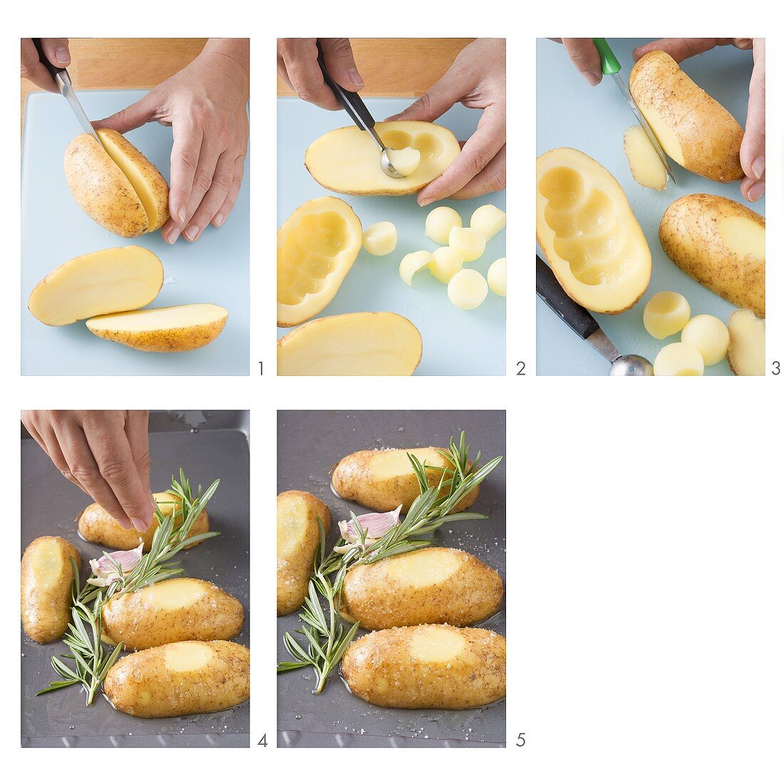 Ofenkartoffeln vorbereiten