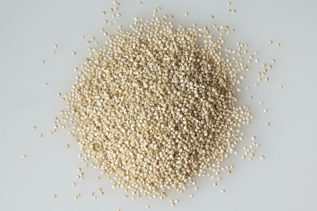 A heap of quinoa (overhead view)