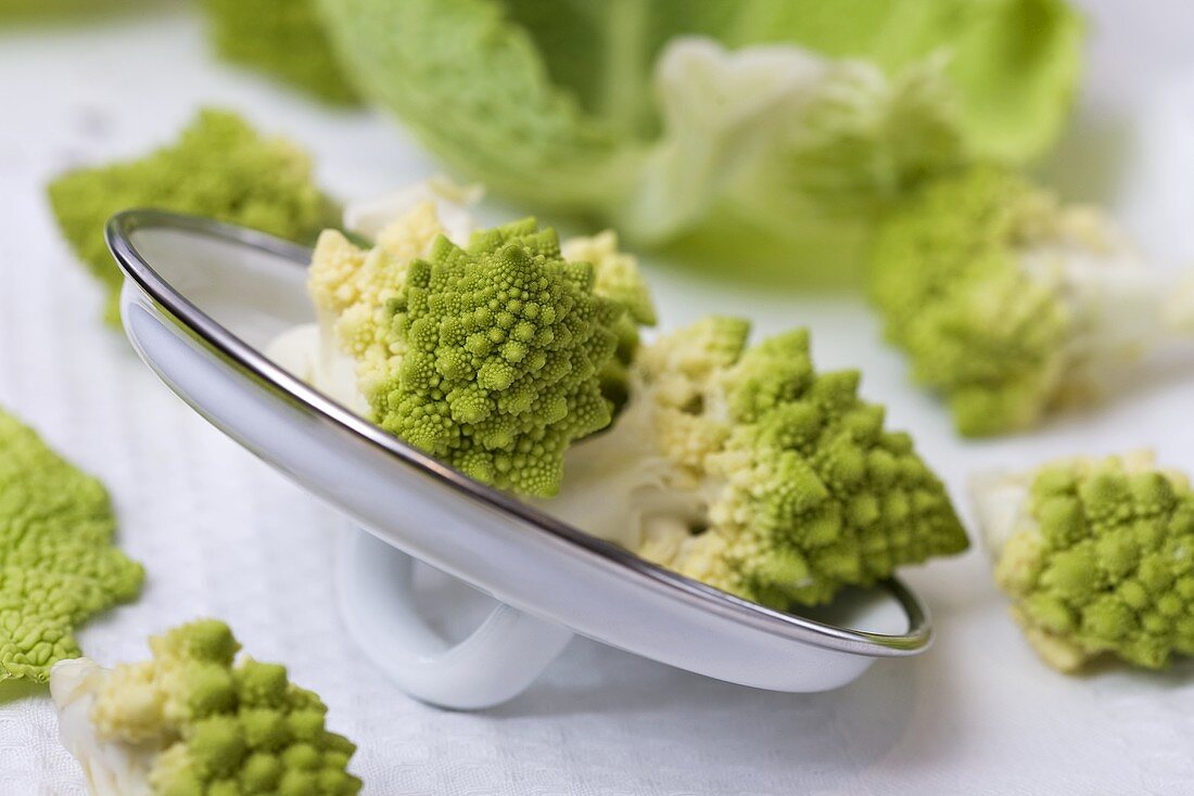 Enamel lid with romanesco