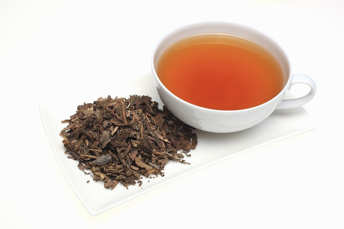 Tea made from Isatis tinctoria (woad)