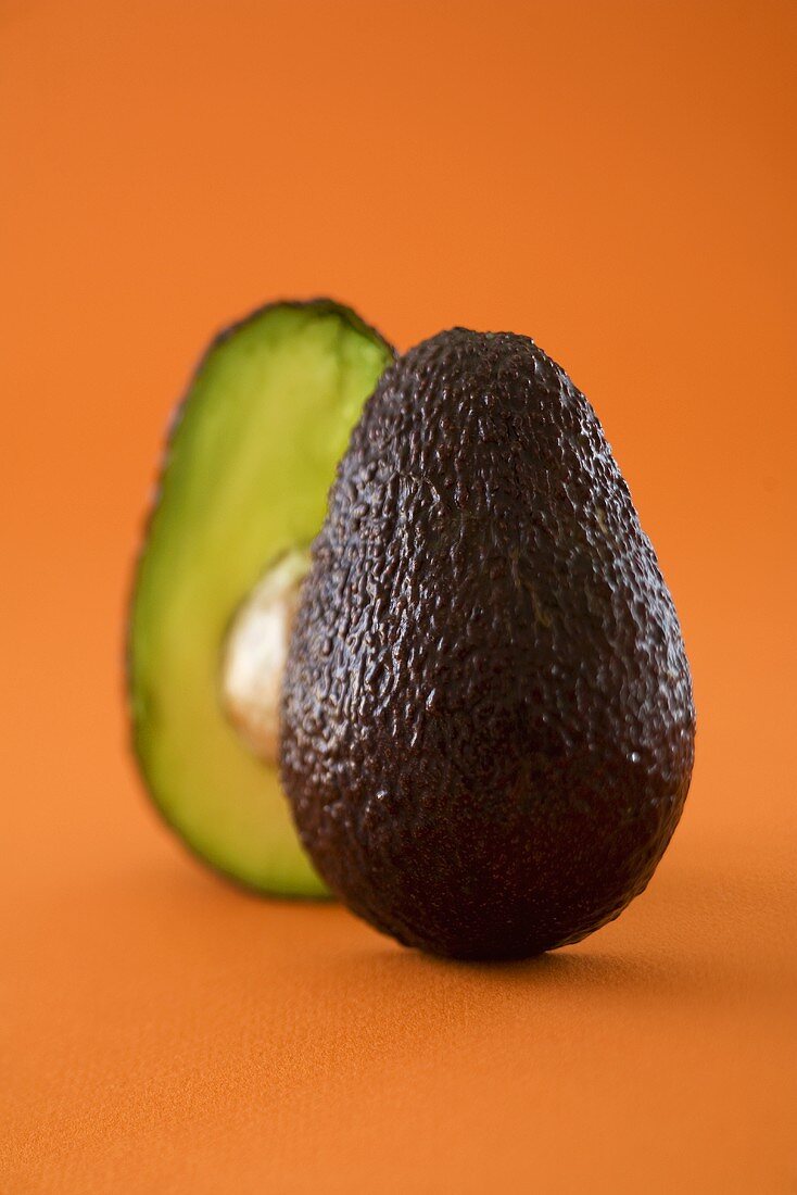 Halved avocado