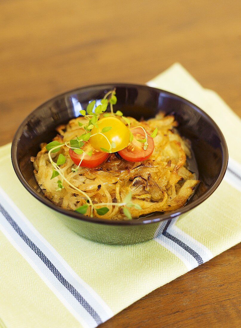 Sauerkraut gratin with tomatoes