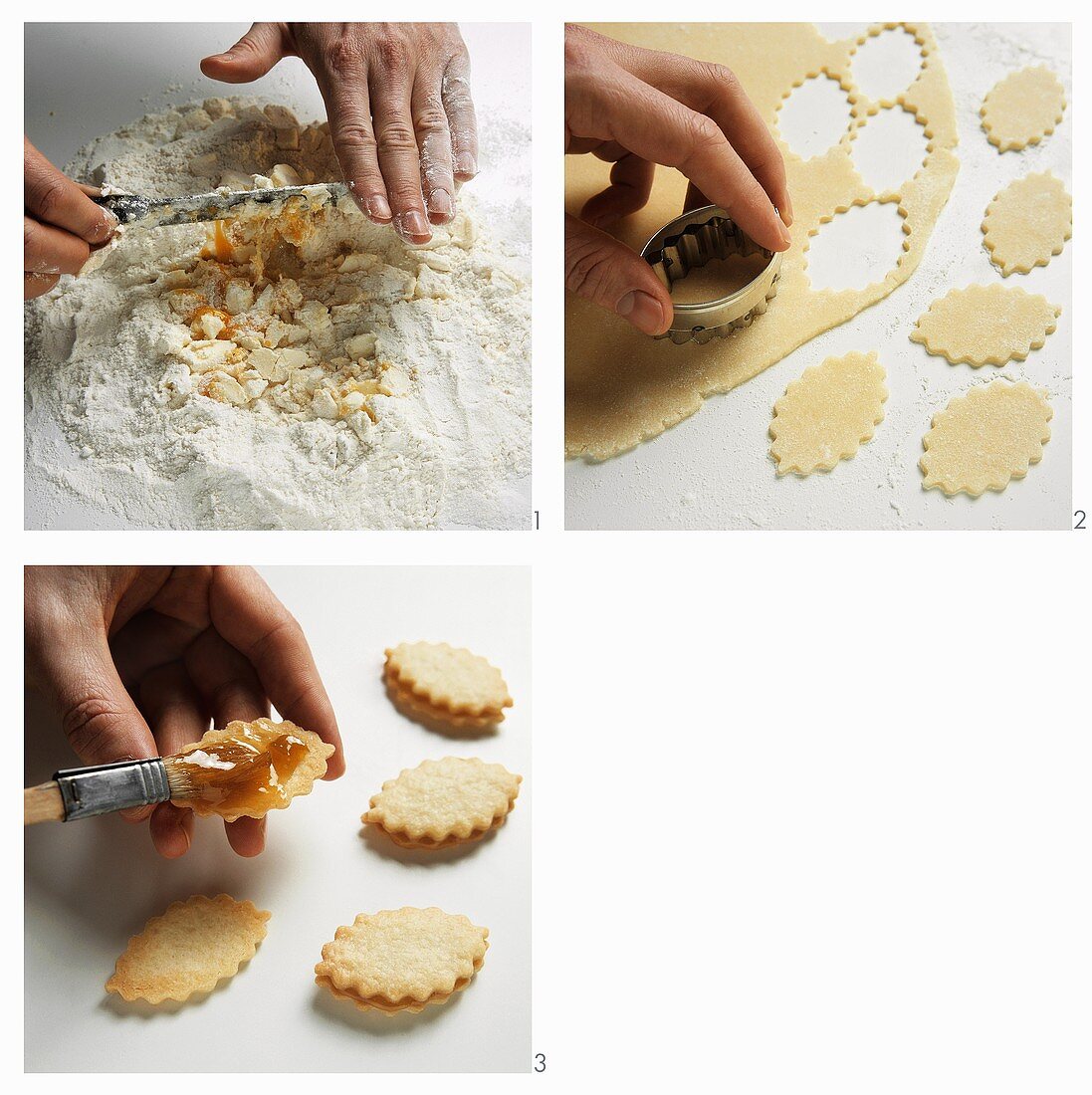 Baking apricot biscuits