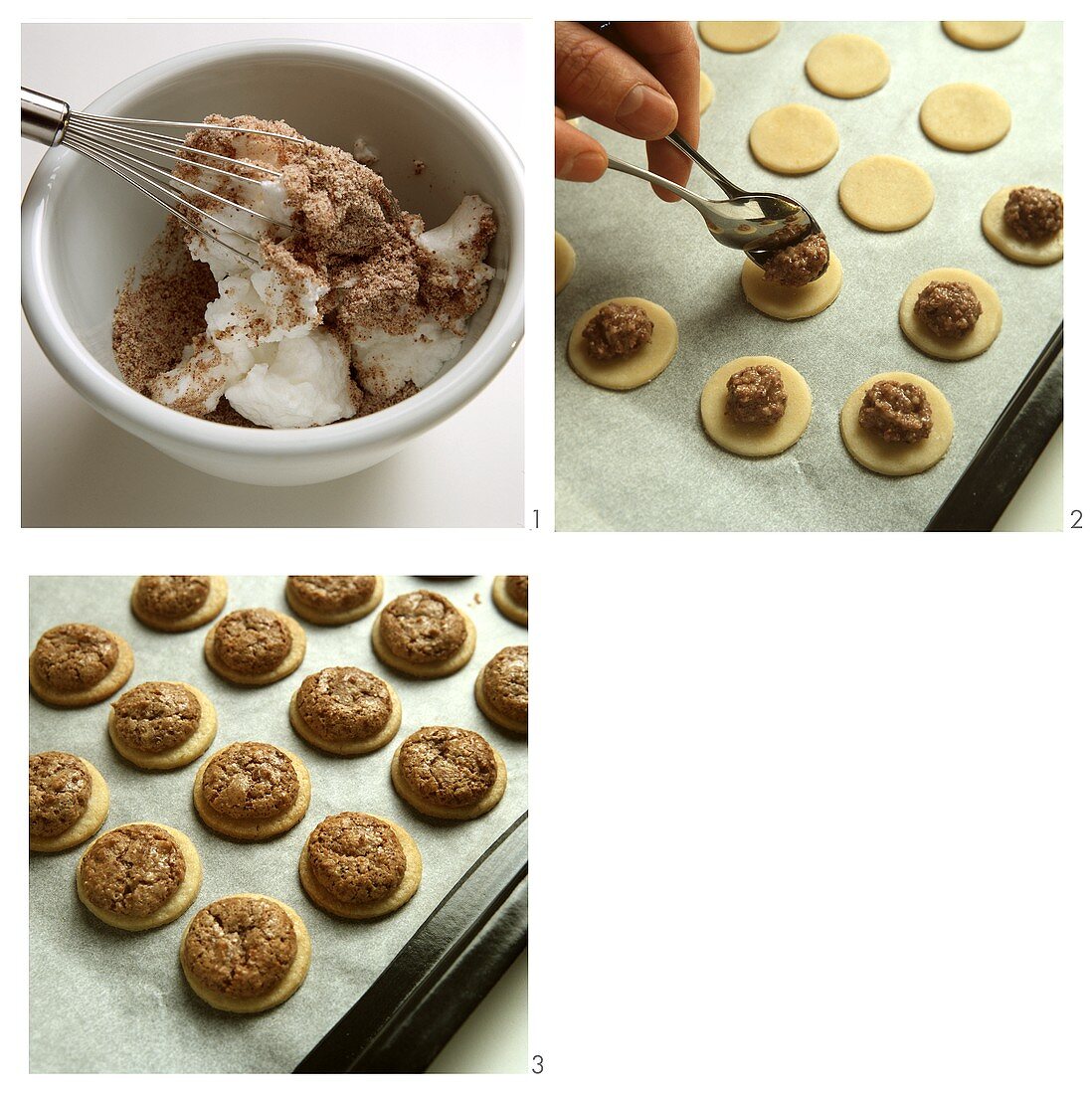Baking nut biscuits