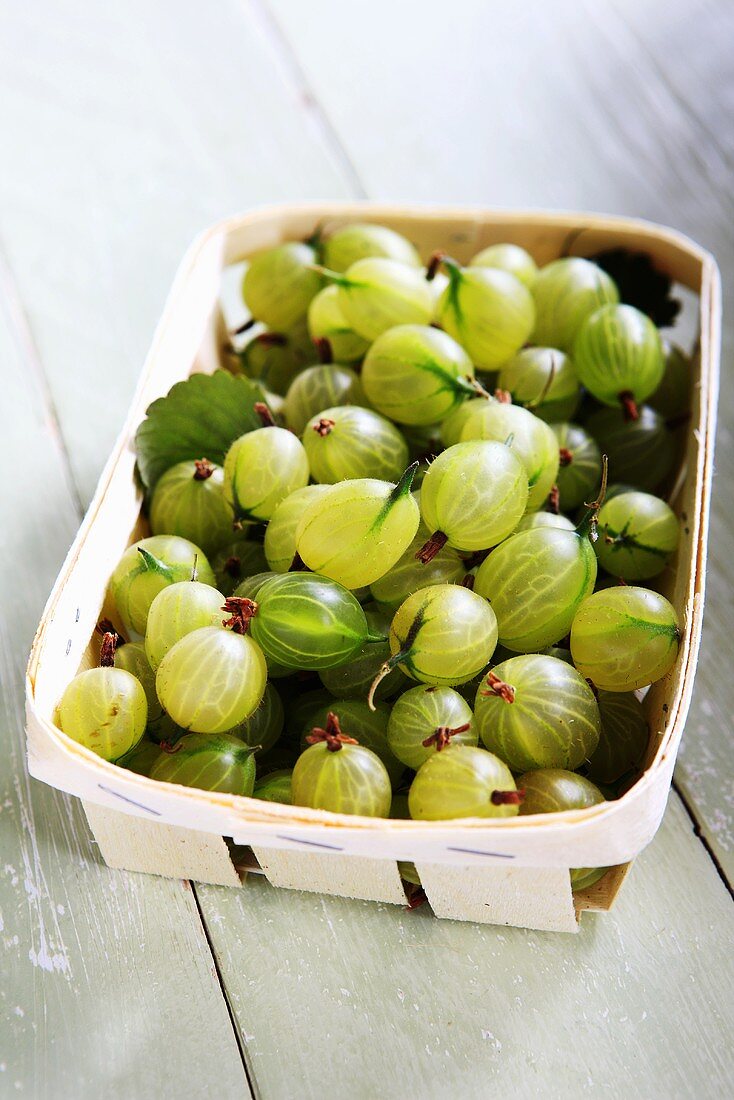 Gooseberries in a punnet