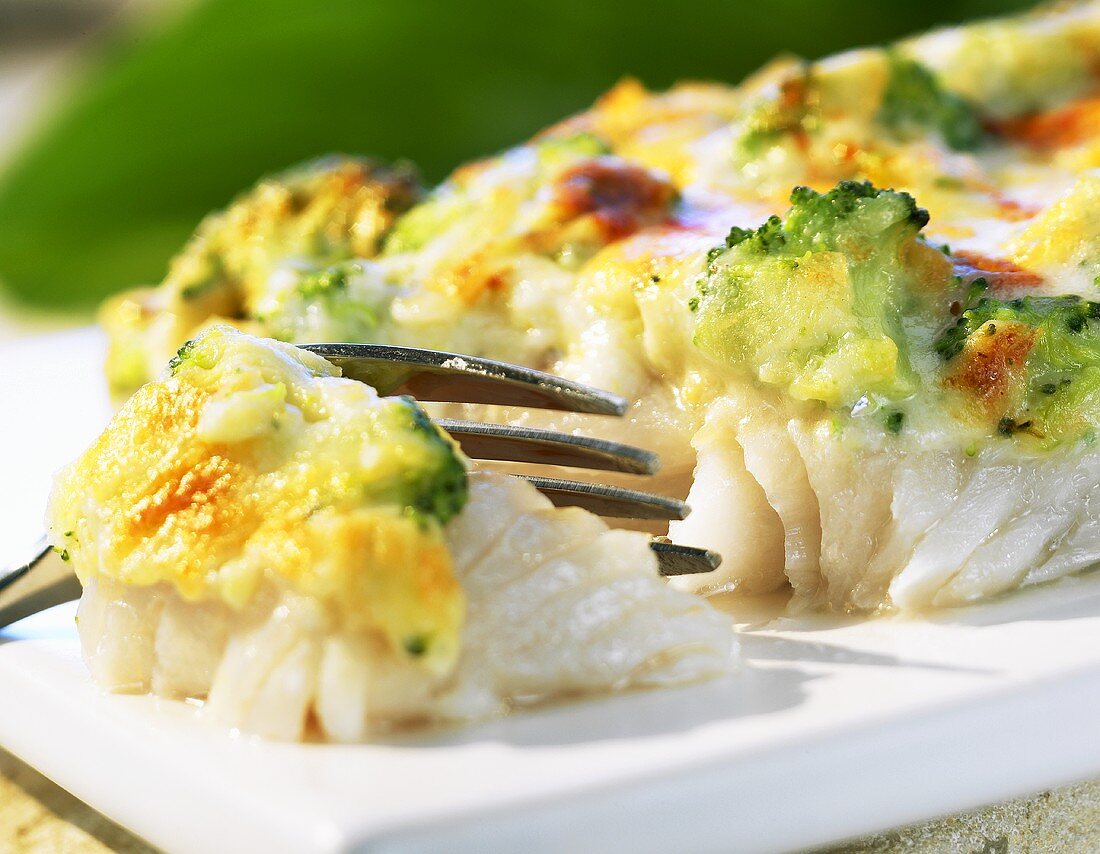 Überbackenes Fischfilet (Tiefkühlkost)