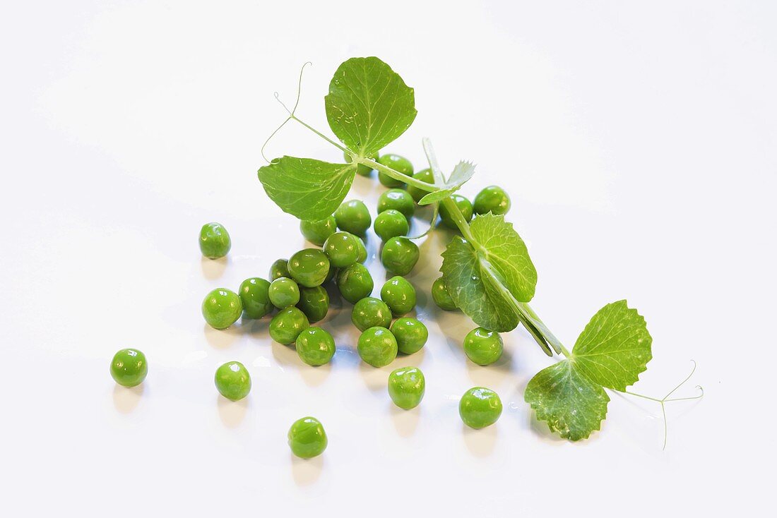 Peas with stalks and leaves