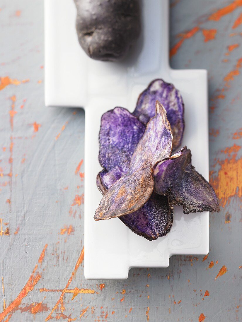 Purple potato crisps