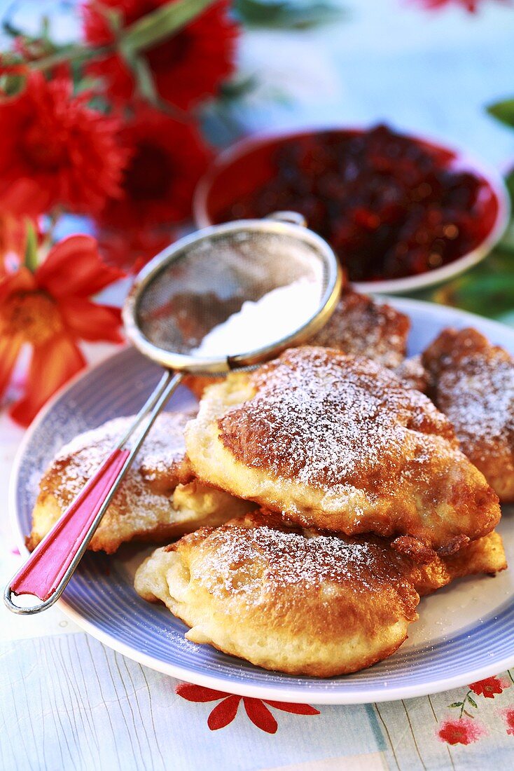 Yeast pastries filled with jam