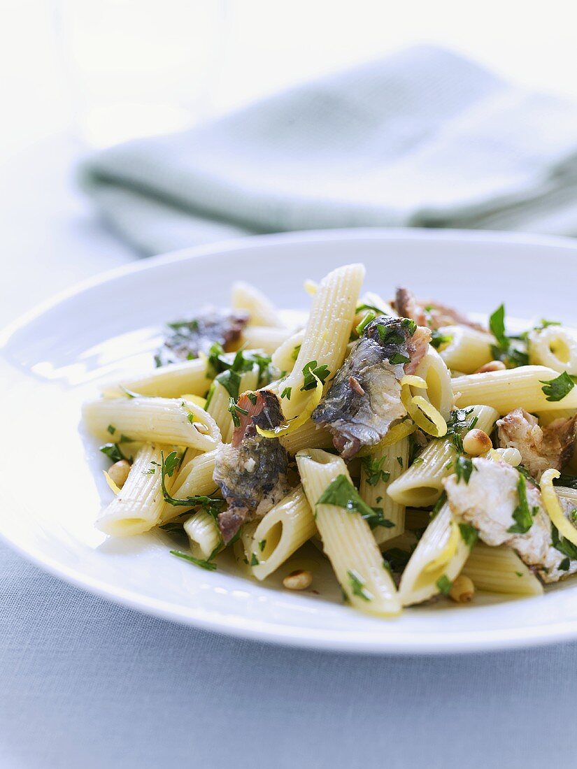 Pasta with lemon and sardines