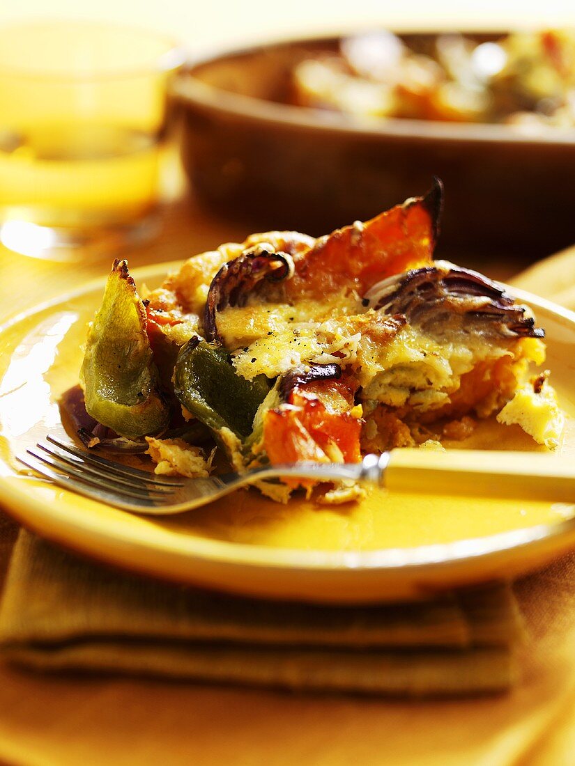 Sweet potato and pepper bake