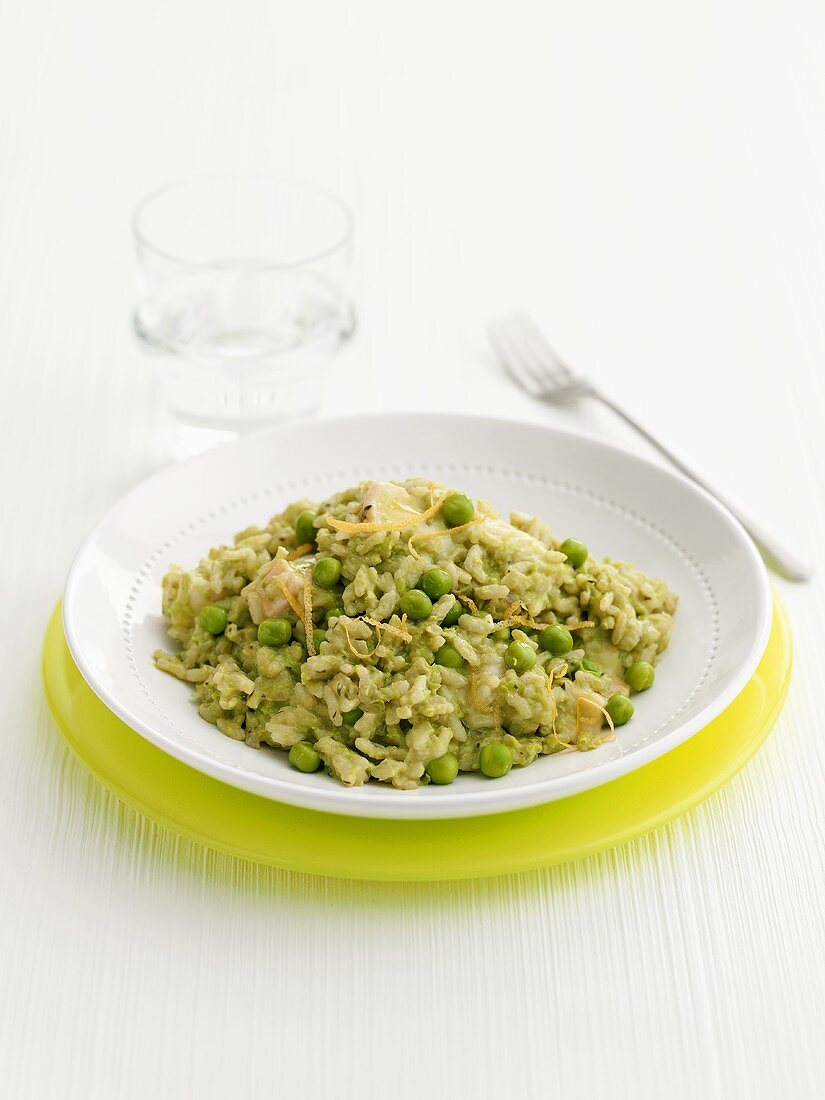 Risotto with peas