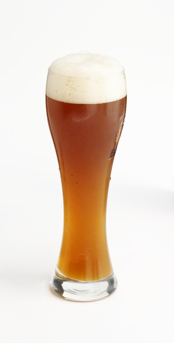 Glass of wheat beer (weissbier)
