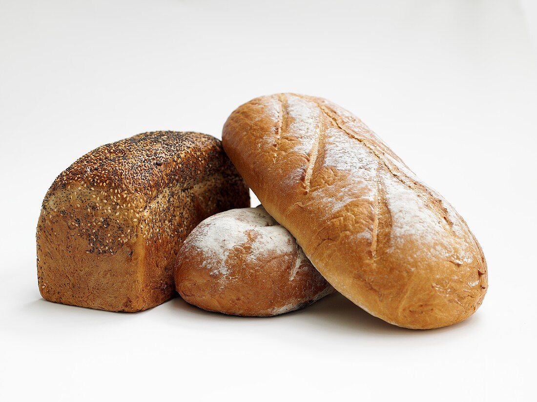 Drei verschiedene Brote