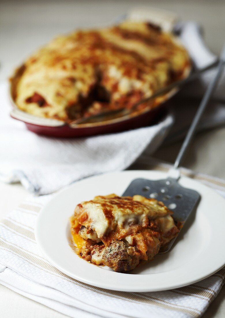 Lasagne mit Hackbällchen