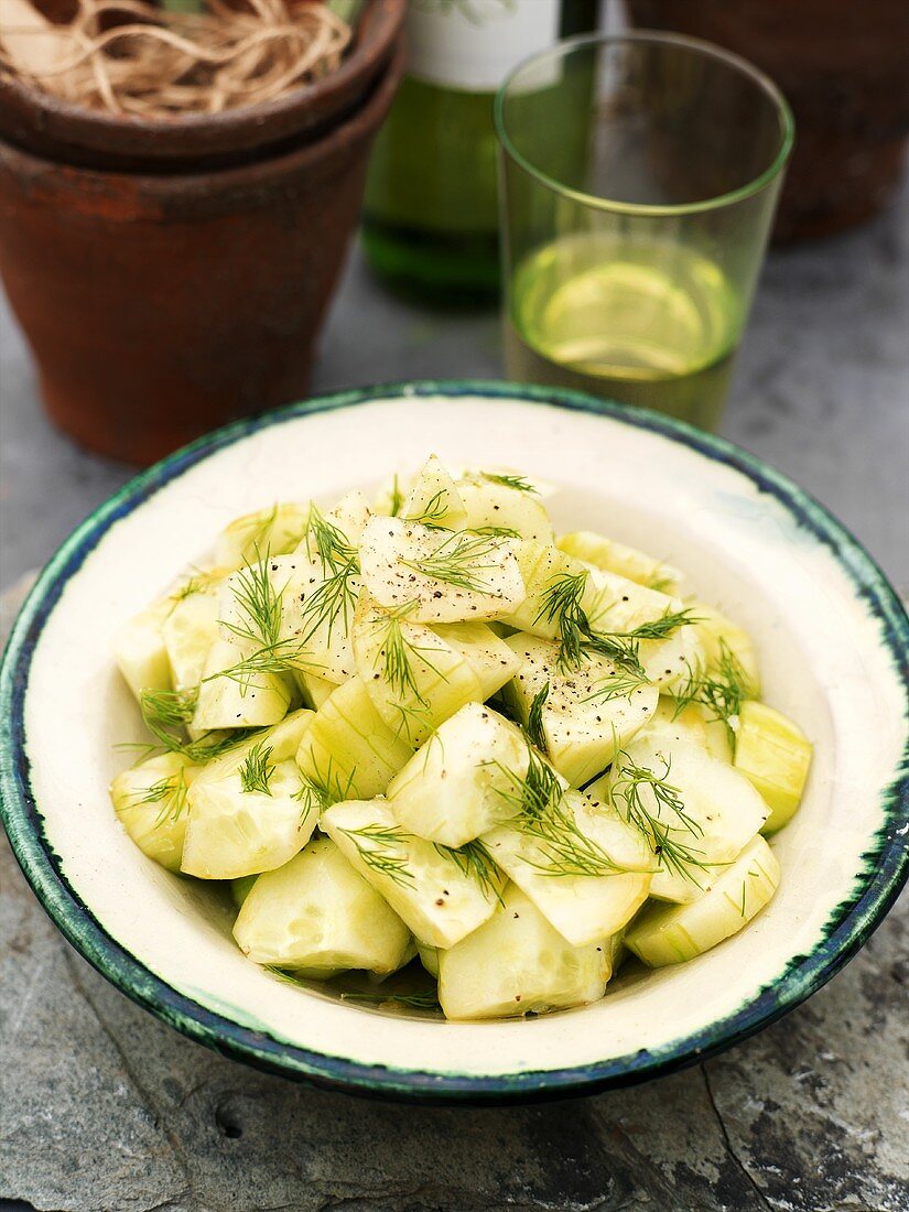 Cucumber salad with dill