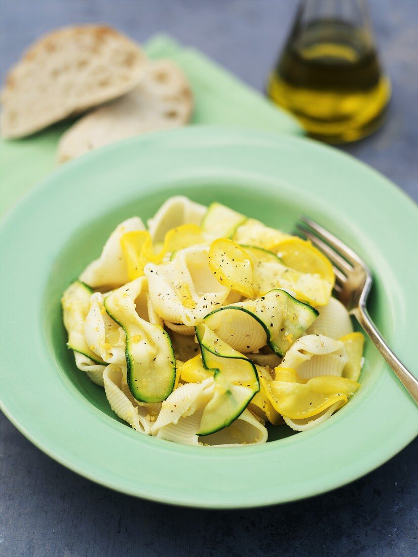 Conchiglie with courgettes