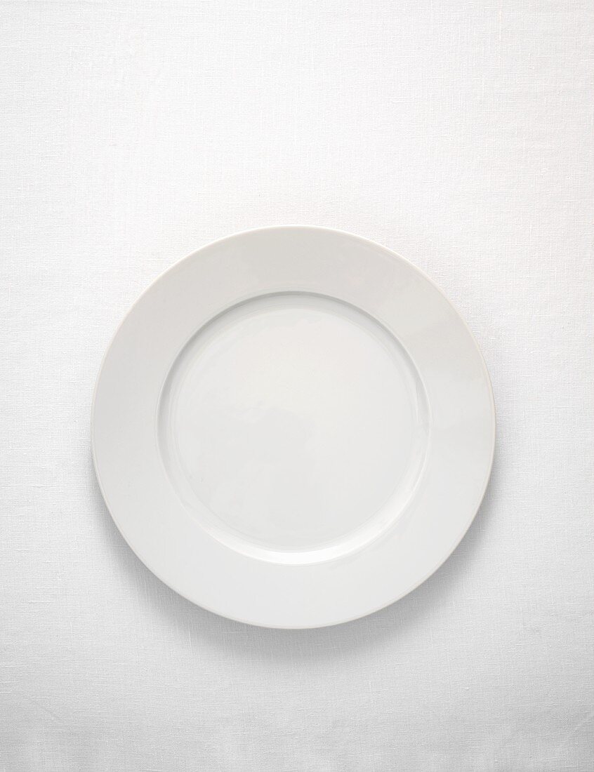 White plate (overhead view)