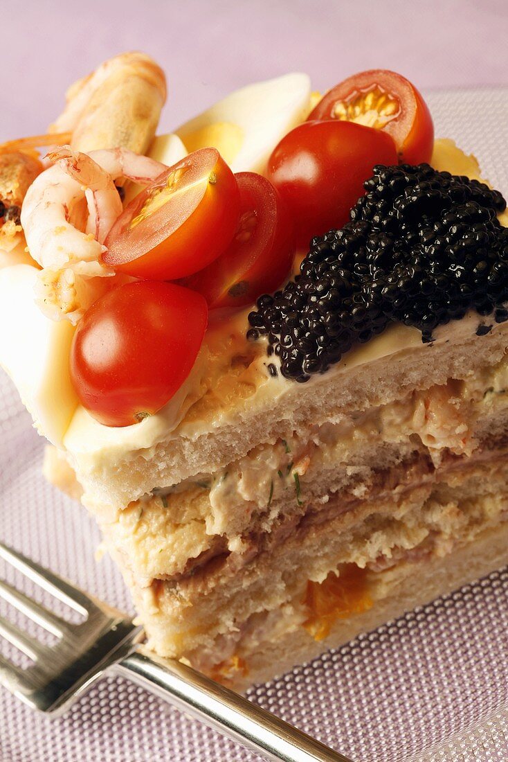 Smörgastarta (Savoury sandwich cake from Sweden)