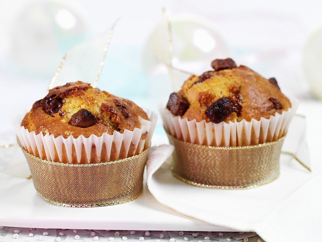 Zwei Muffins (weihnachtlich)