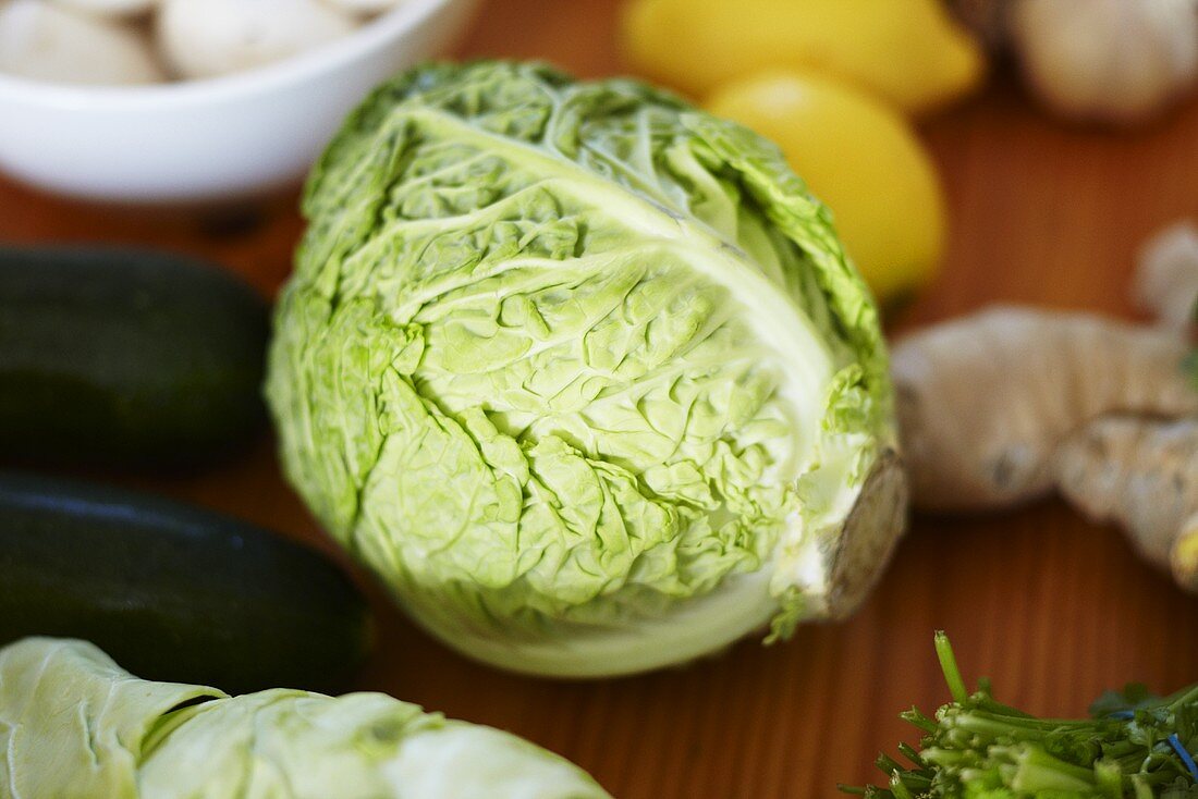 Cabbage, ginger and lemons