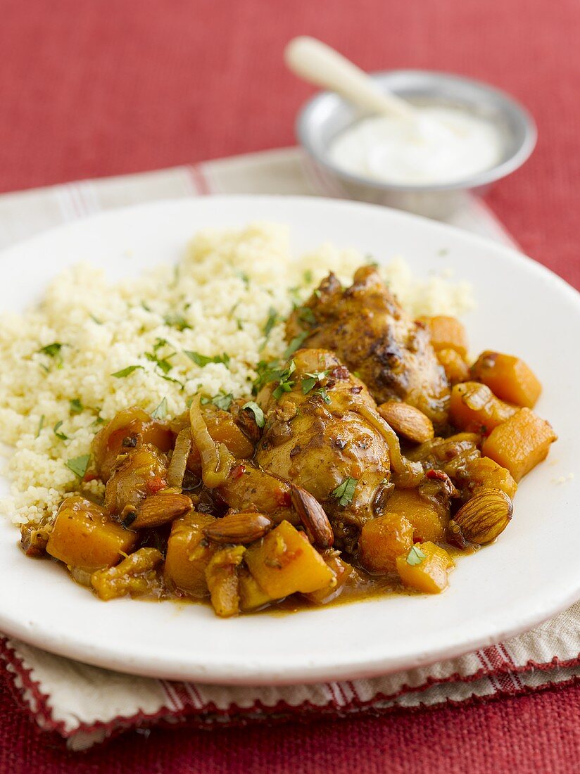 Chicken with couscous (Morocco)
