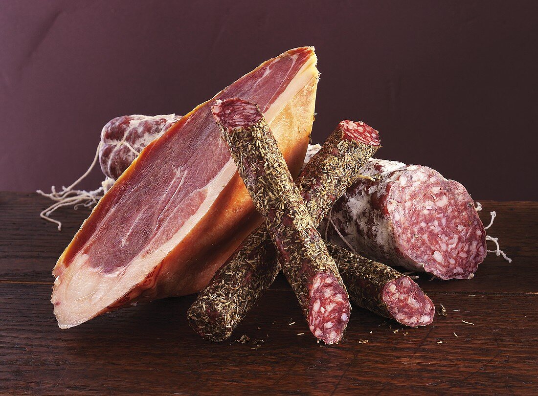 Parma ham and salami