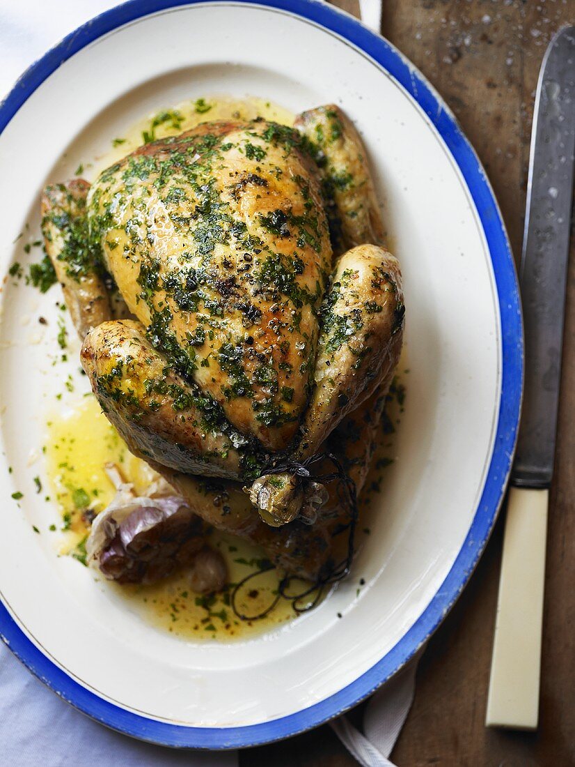 Herb chicken with garlic