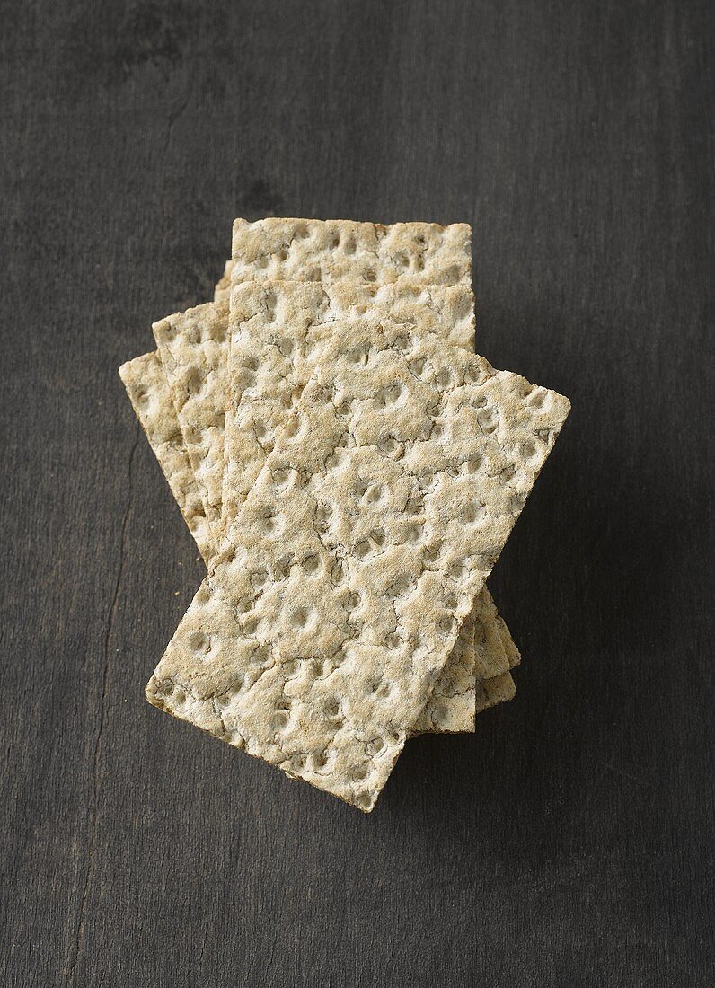 A stack of crispbreads (seen from above)