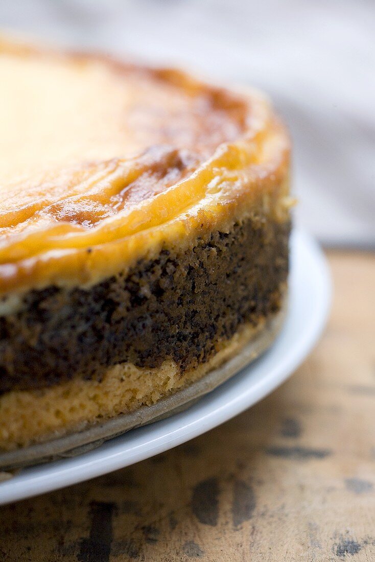 Käsekuchen mit Mohn (Ausschnitt)