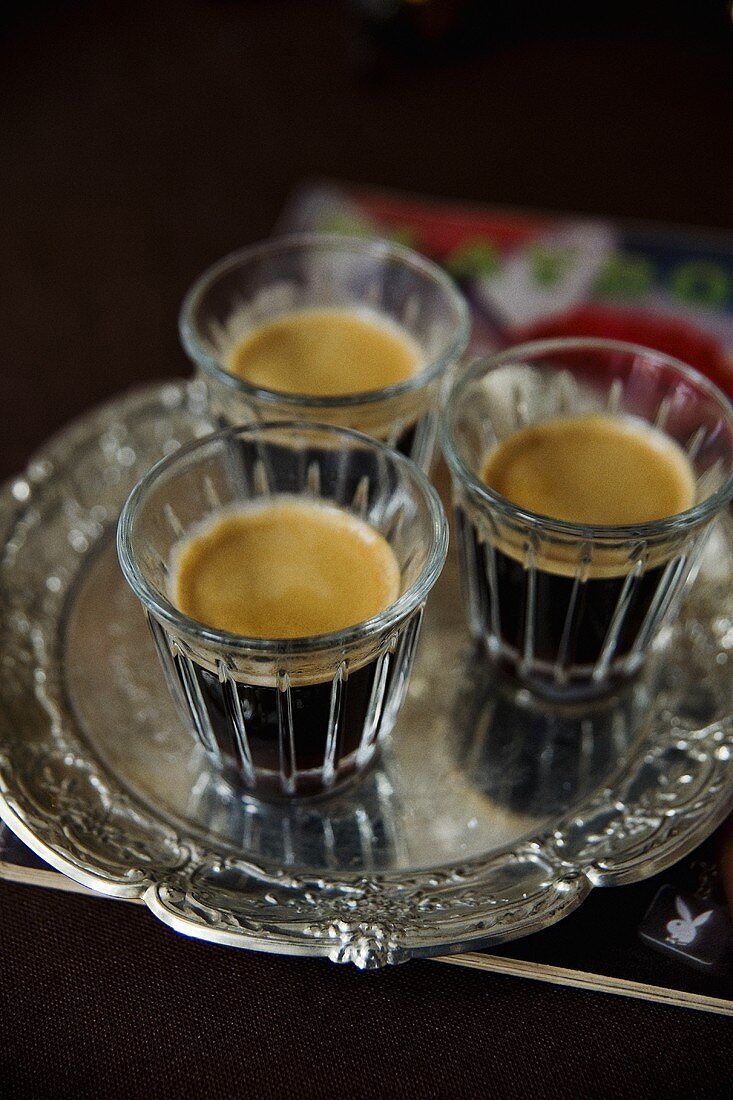 Espresso in glasses