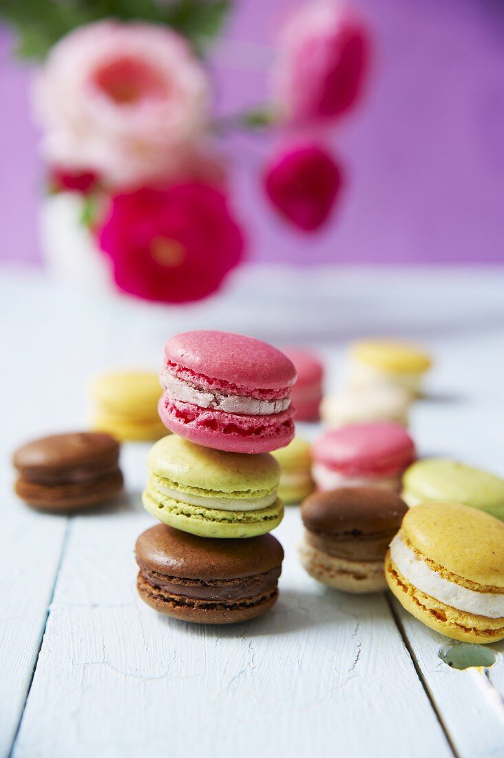 Bunte Macarons